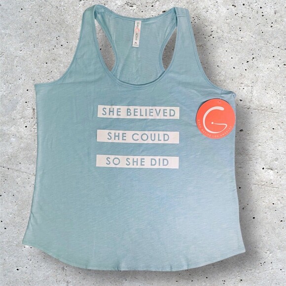 Fitness Performance Workout Women’s Tank Top Motivational Quote Size XL NEW NWT - Picture 1 of 11